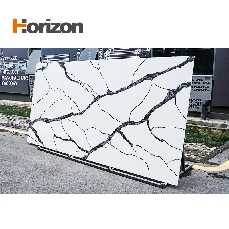 Calacatta White Engineered Quartz Slab 3200x1600mm