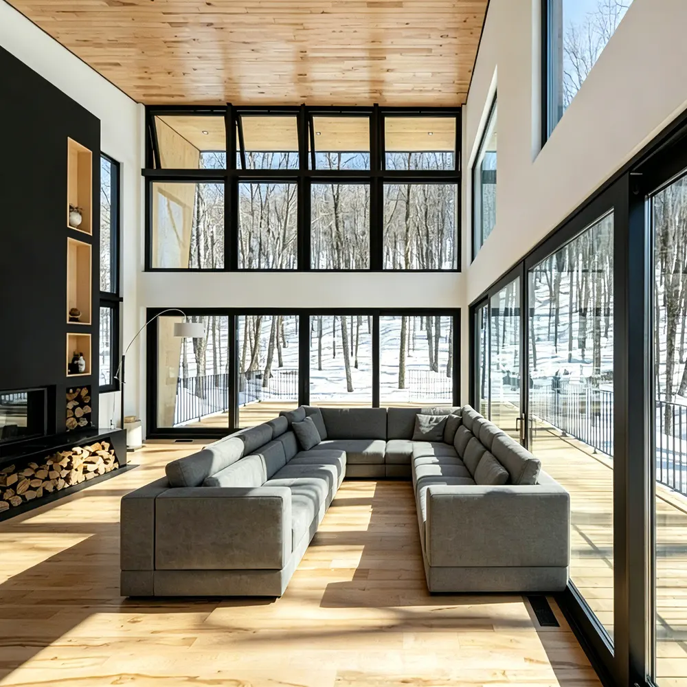 Aluminum Window 5+12A+5mm With Double Tempered Glazing