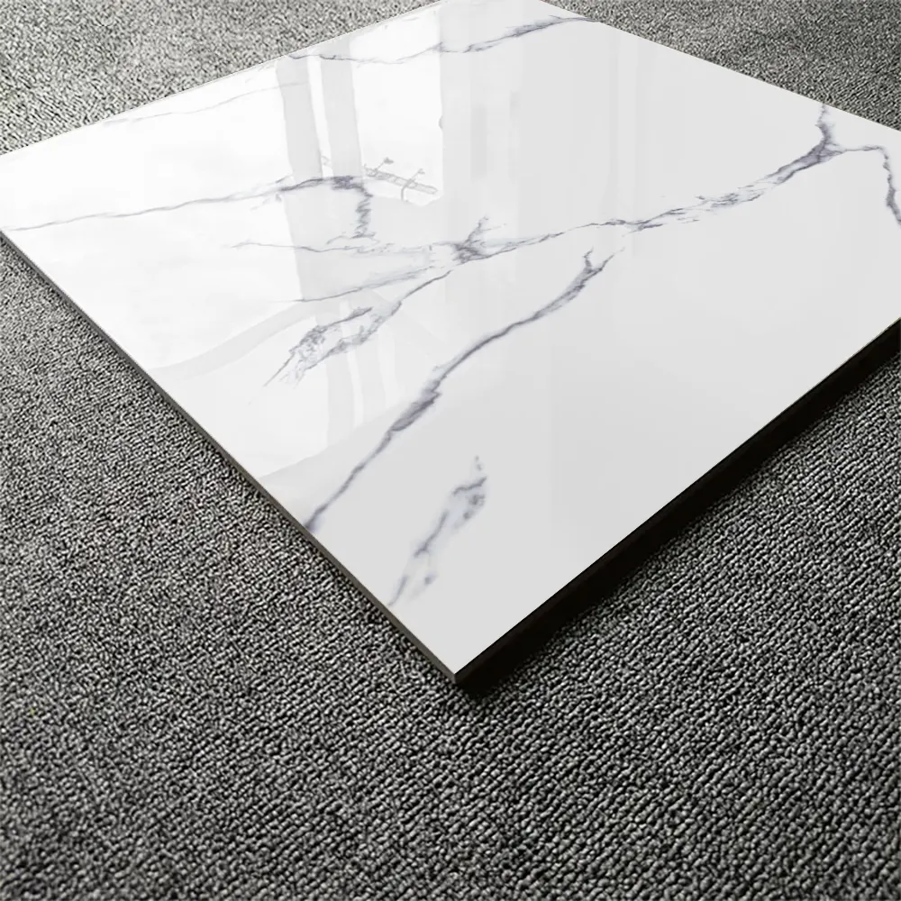 Stone-Look Polished Porcelain Floor Tile 600x600mm