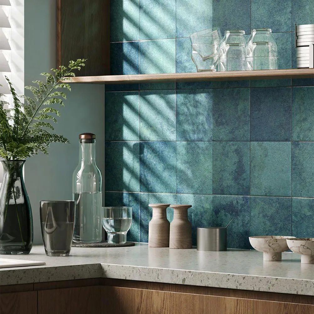 Non-Slip Stone-Look Porcelain Swimming Pool Tile 300x600mm