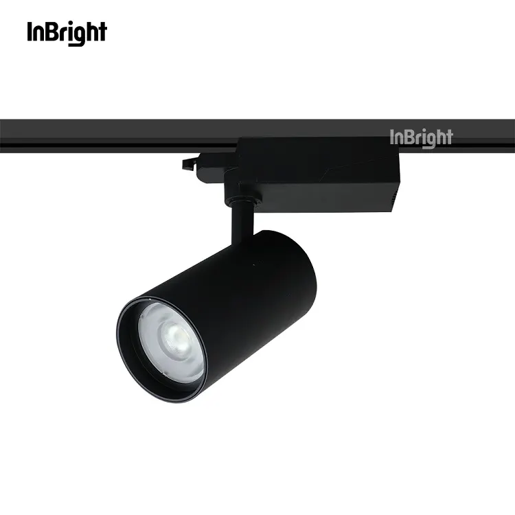 Dimmable Aluminum COB LED Track Spotlight White/Black 14-40W