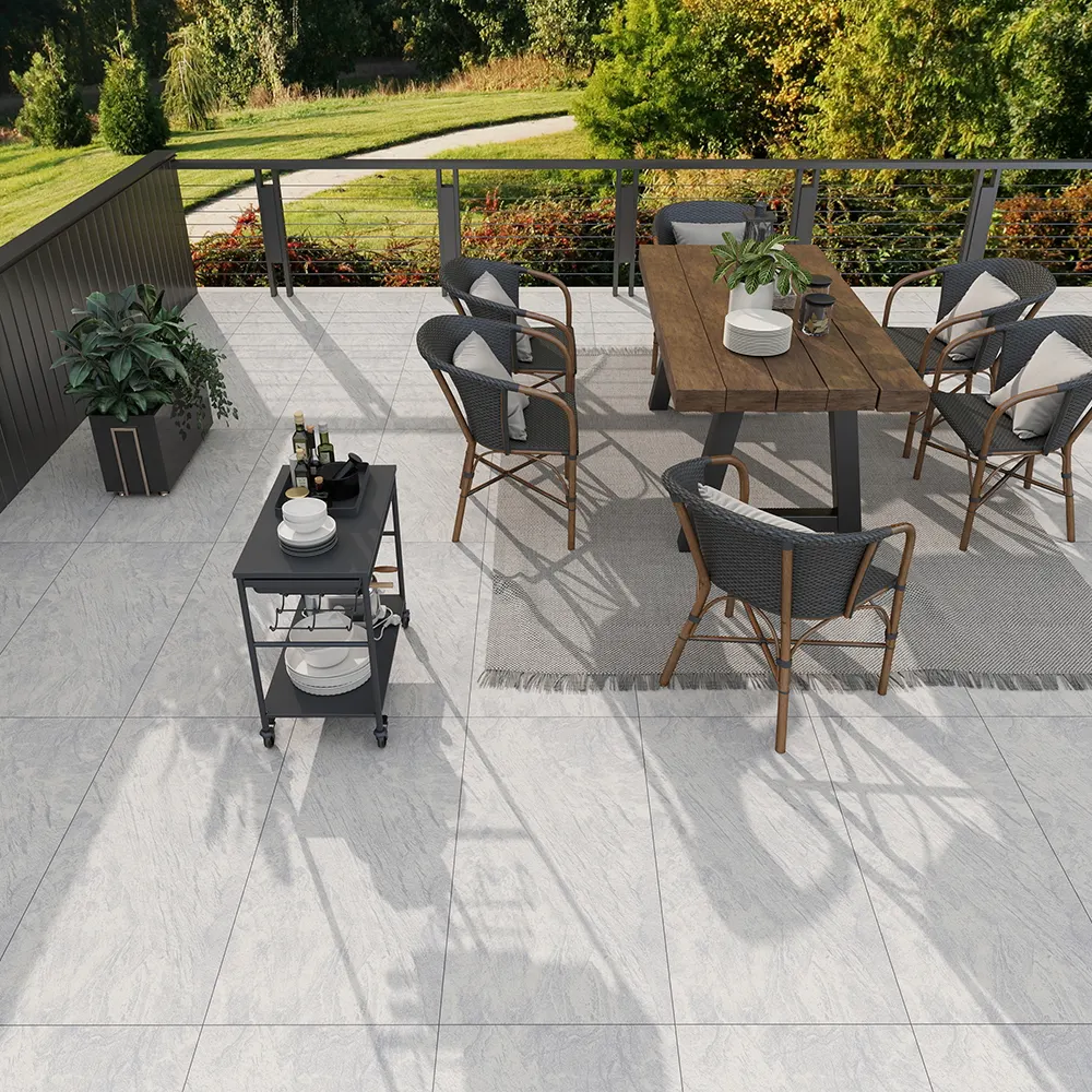 Non-Slip Stone-Look Matte Porcelain Outdoor Tile 600x1200mm