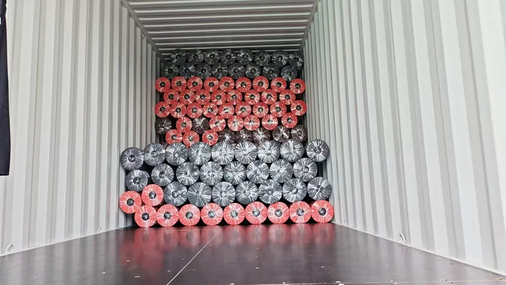 Nonwoven Needle-Punched Ribbed Red Exhibition And Event Carpet