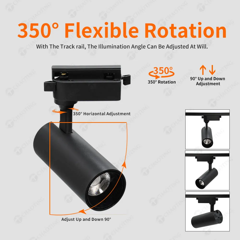 Adjustable Aluminum LED Track Spotlight 10-30W 220V