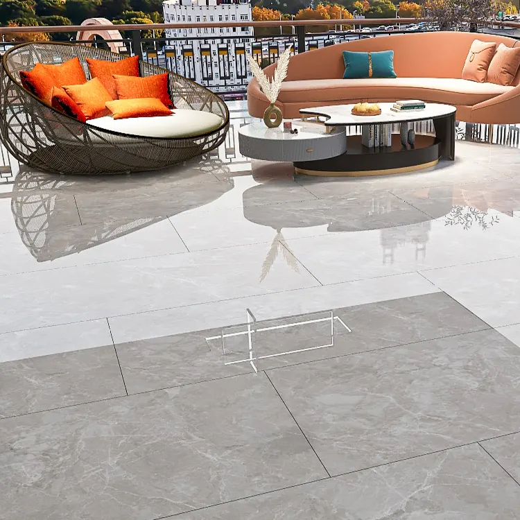 Stone-Look Polished Porcelain Floor Tile 750x1500mm