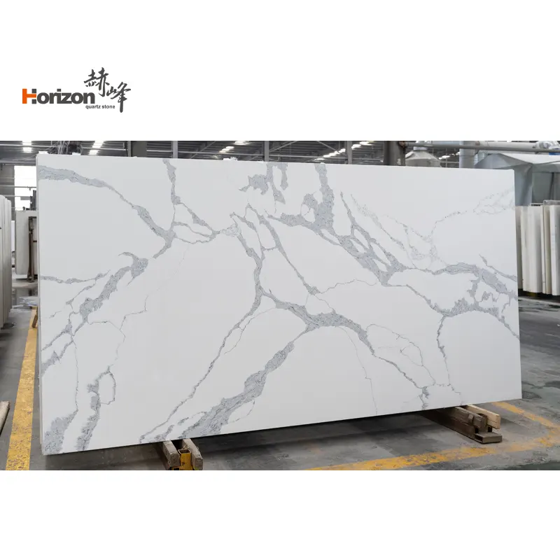 Calacatta Polished Engineered Quartz Slab 3200x1600mm