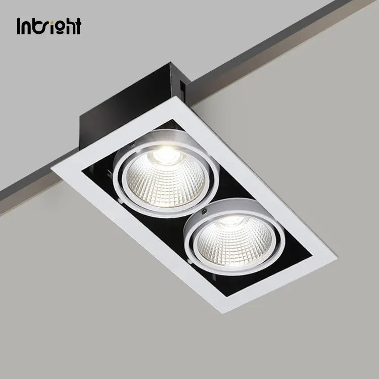 Anti-Glare Recessed Aluminum LED Grille Spotlight 10-30W