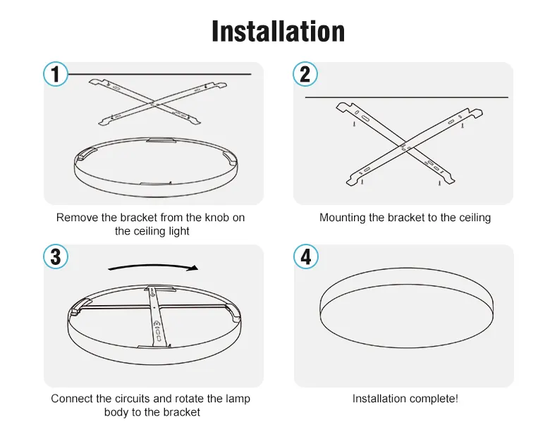 Dimmable LED Ceiling Light 40W 220V IP66 3CCT Selectable