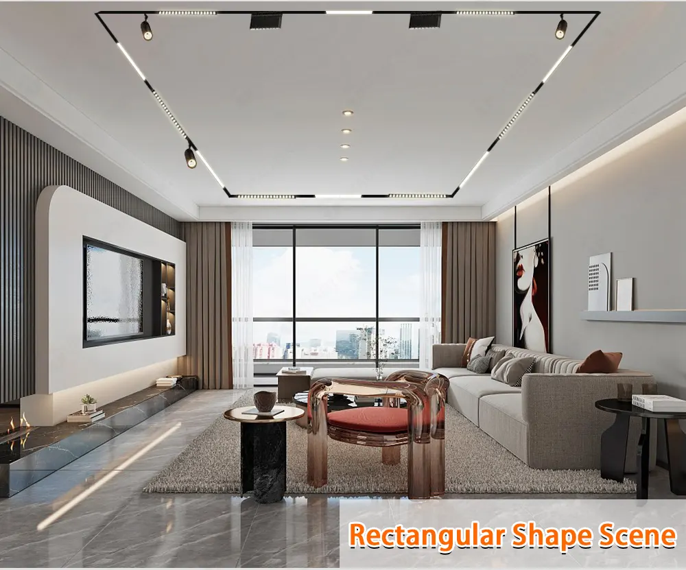 Adjustable Smart Dimmable Magnetic LED Track Spotlight 48V