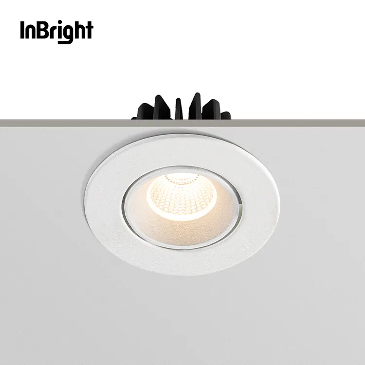 Recessed Aluminum COB LED Downlight Black/White 8W