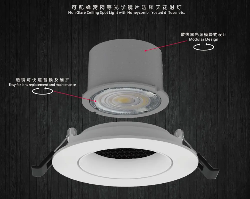 Adjustable Dimmable Recessed LED Downlight 5-18W