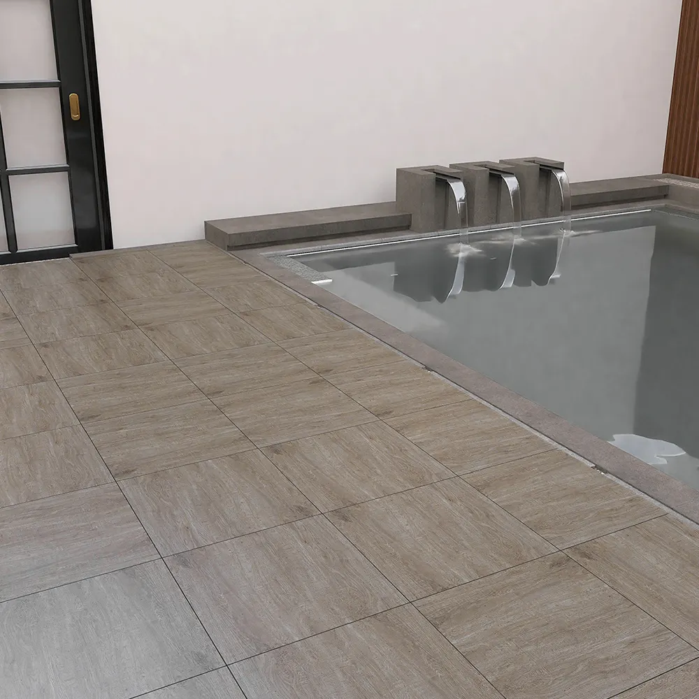 Non-Slip Stone-Look Matte Porcelain Outdoor Tile 600x600x20mm