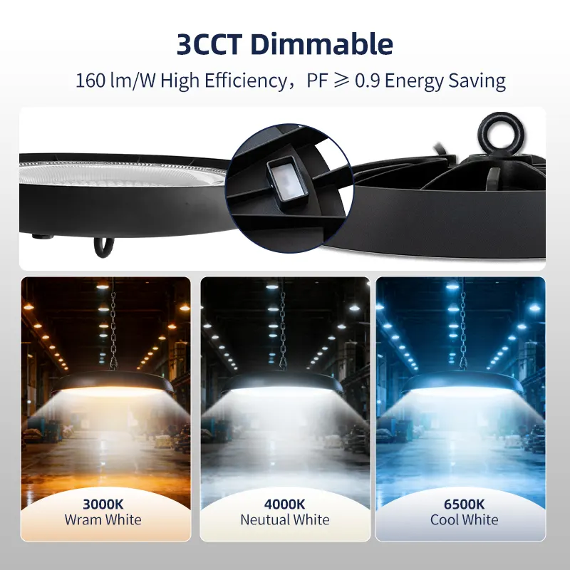 Aluminum UFO LED High Bay Light 100-200W IP65 3000-6500K