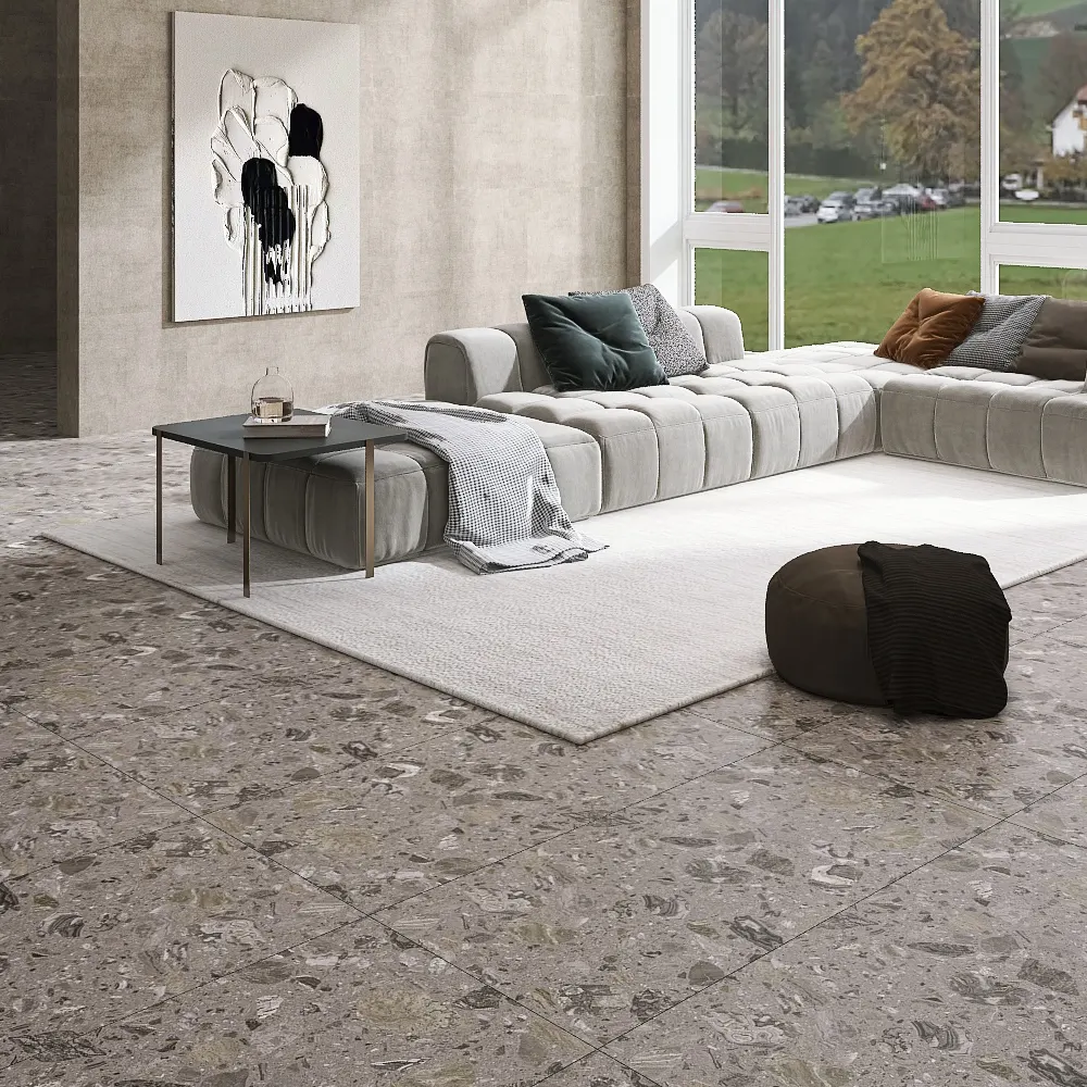 Non-Slip Terrazzo-Look Porcelain Floor Tile 600x1200mm