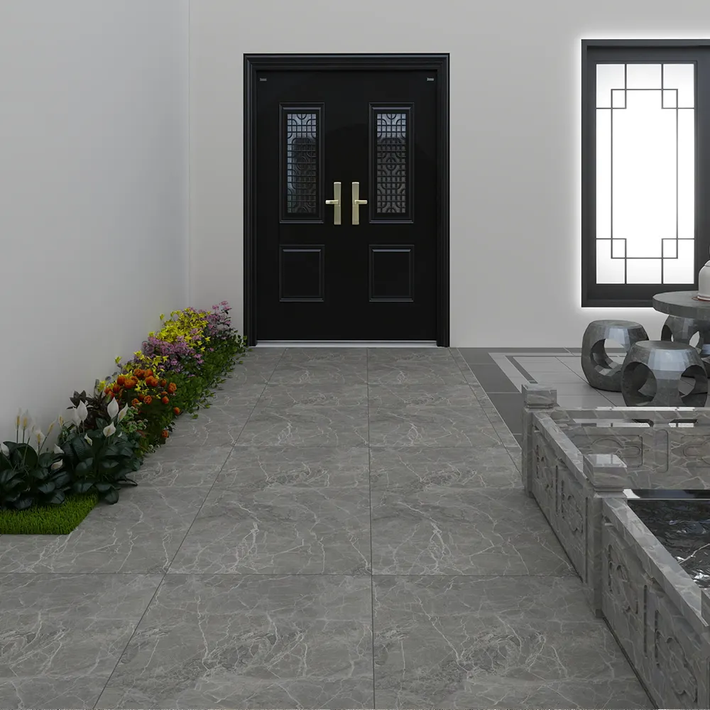Non-Slip Stone-Look Porcelain Floor Tile 600x1200mm