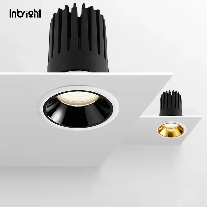 Anti-Glare Dimmable Recessed LED Downlight White/Black 8-25W IP65