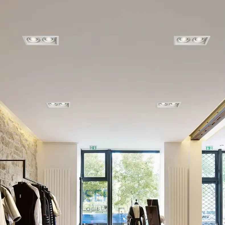 Recessed Square Aluminum LED Downlight 7-36W