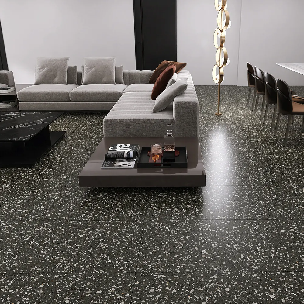 Non-Slip Terrazzo-Look Matte Porcelain Floor Tile 600x1200mm