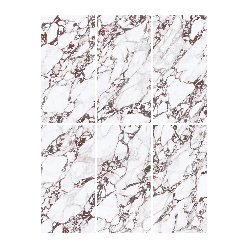 Marble-Look Glazed Porcelain Floor Tile 750x1500mm