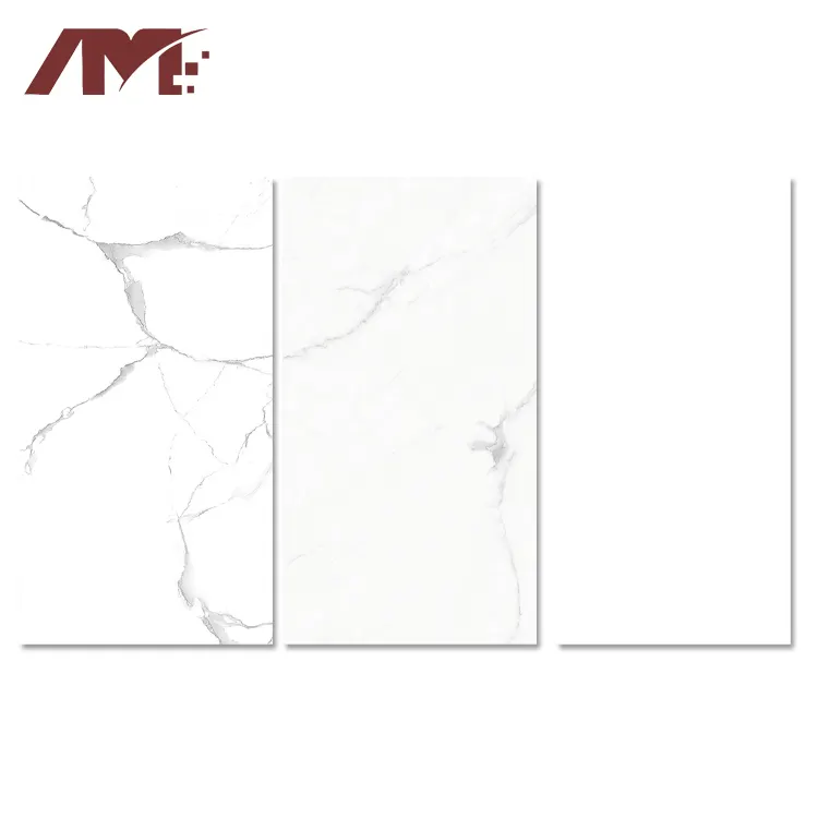 Marble-Look White Porcelain Floor Tile 300x600mm