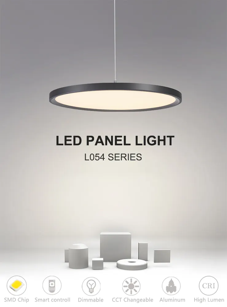 Surface-Mounted Round Aluminum LED Panel Light 20-100W 3000-6000K