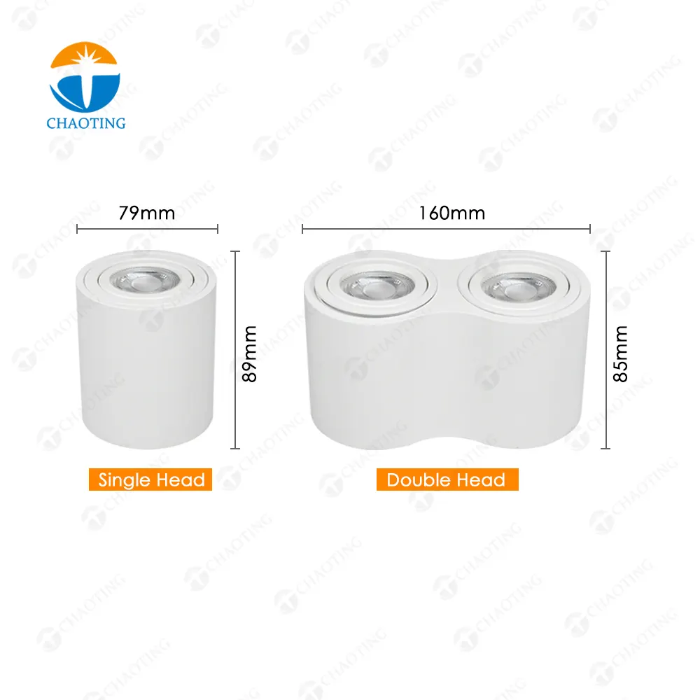 Adjustable Surface-Mounted Aluminum Downlight Housing MR16/GU10