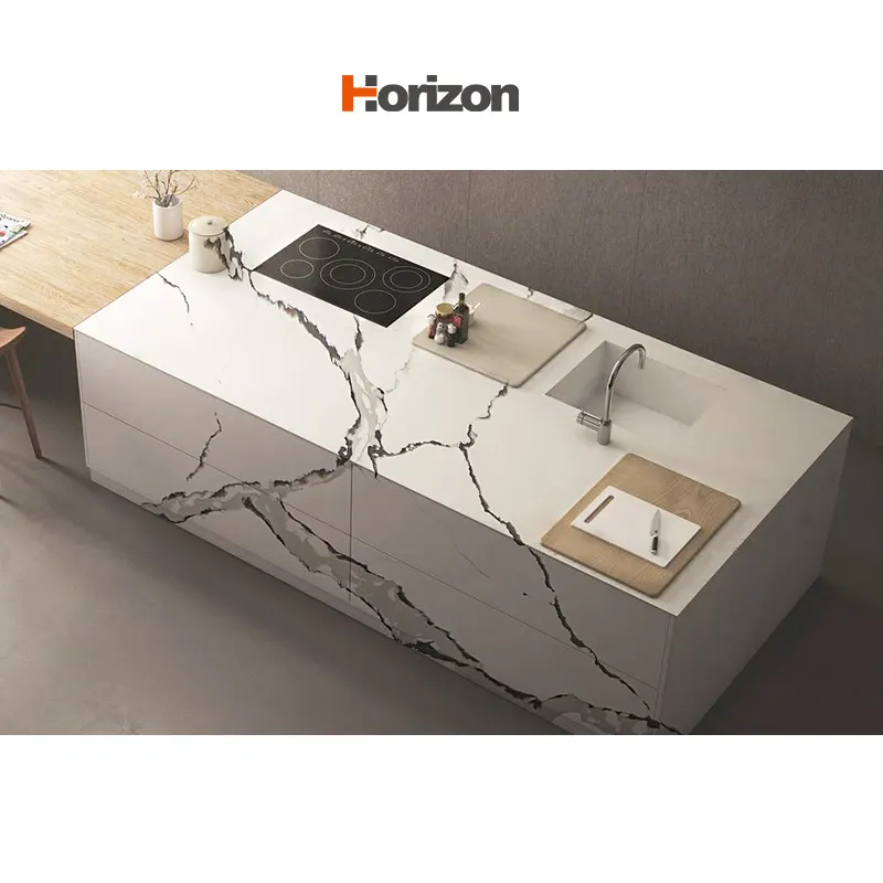 White Engineered Quartz Slab 3200x1600mm