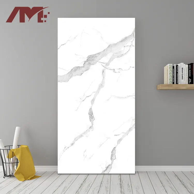 Marble-Look Brown Glazed Porcelain Floor Tile 800x1600mm