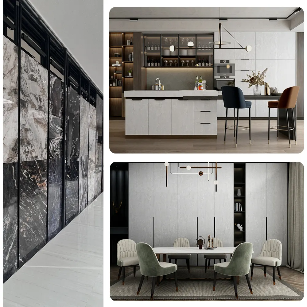 Marble-Look Matte Sintered Stone Slab 1600x3200mm