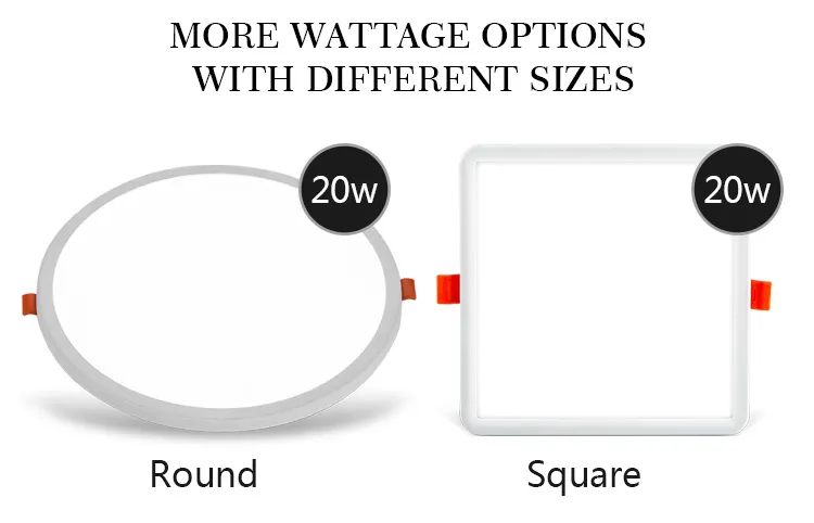 Recessed/Surface-Mounted Round Aluminum LED Panel Light 6W