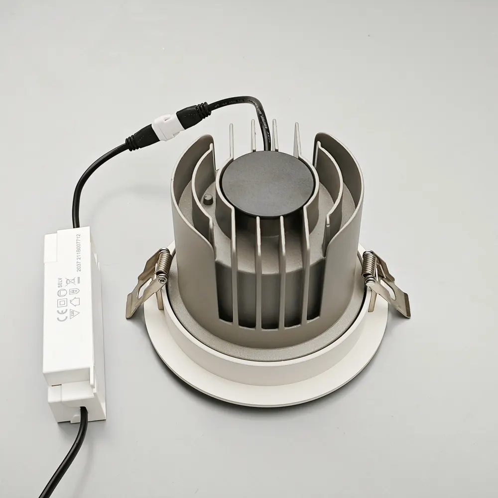 Anti-Glare Adjustable Recessed Round LED Downlight 9-30W 90mm