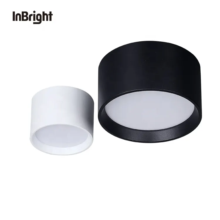 Surface-Mounted Round Aluminum LED Downlight Black/White 9-18W 3000K