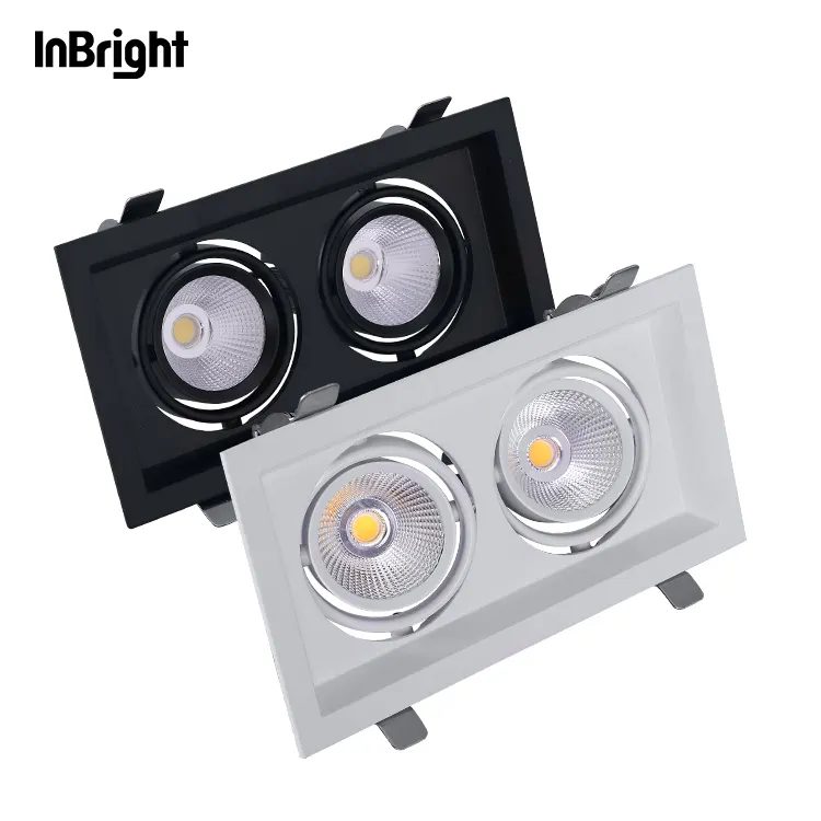Adjustable Dimmable Recessed LED Grille Spotlight 7-30W