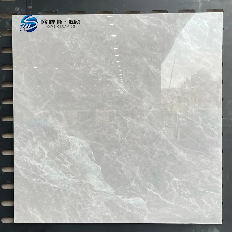 Stone-Look Polished Porcelain Floor Tile 600x600mm
