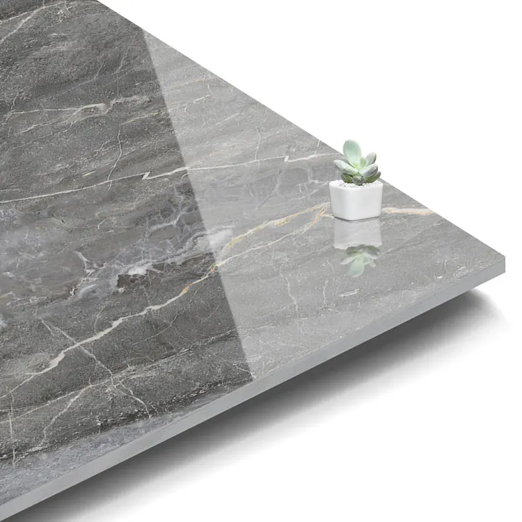 Marble-Look Polished Porcelain Wall And Floor Tile 600x600mm