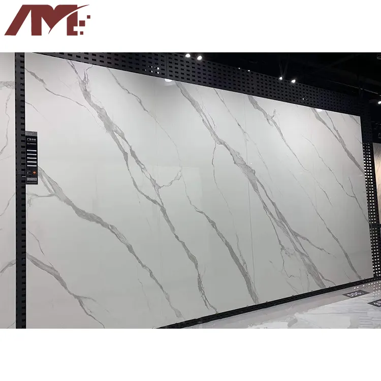 Carrara Polished Sintered Stone Slab 300x120mm