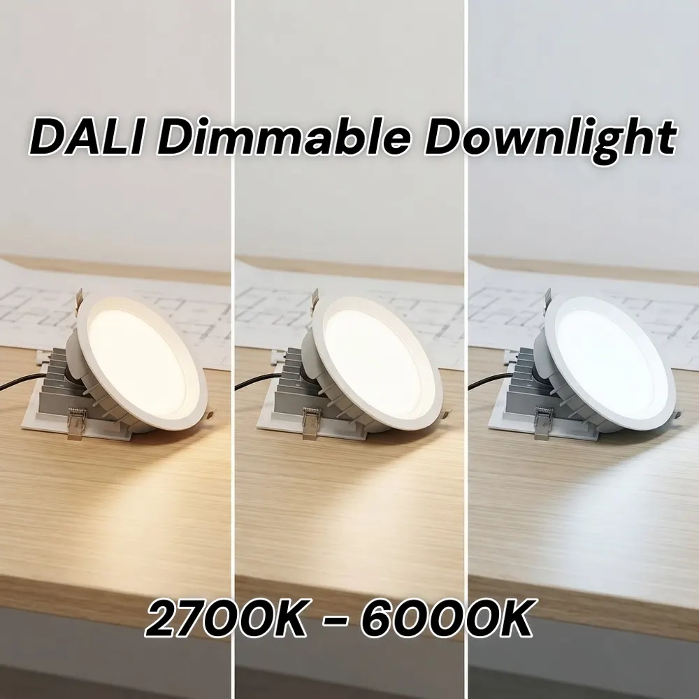 Slim Dimmable Recessed LED Downlight Black/White 8-40W product sample