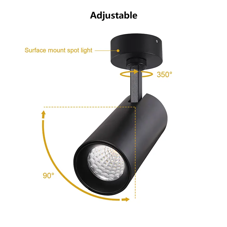 Anti-Glare Rotatable Dimmable Surface-Mounted COB LED Downlight 14-32W