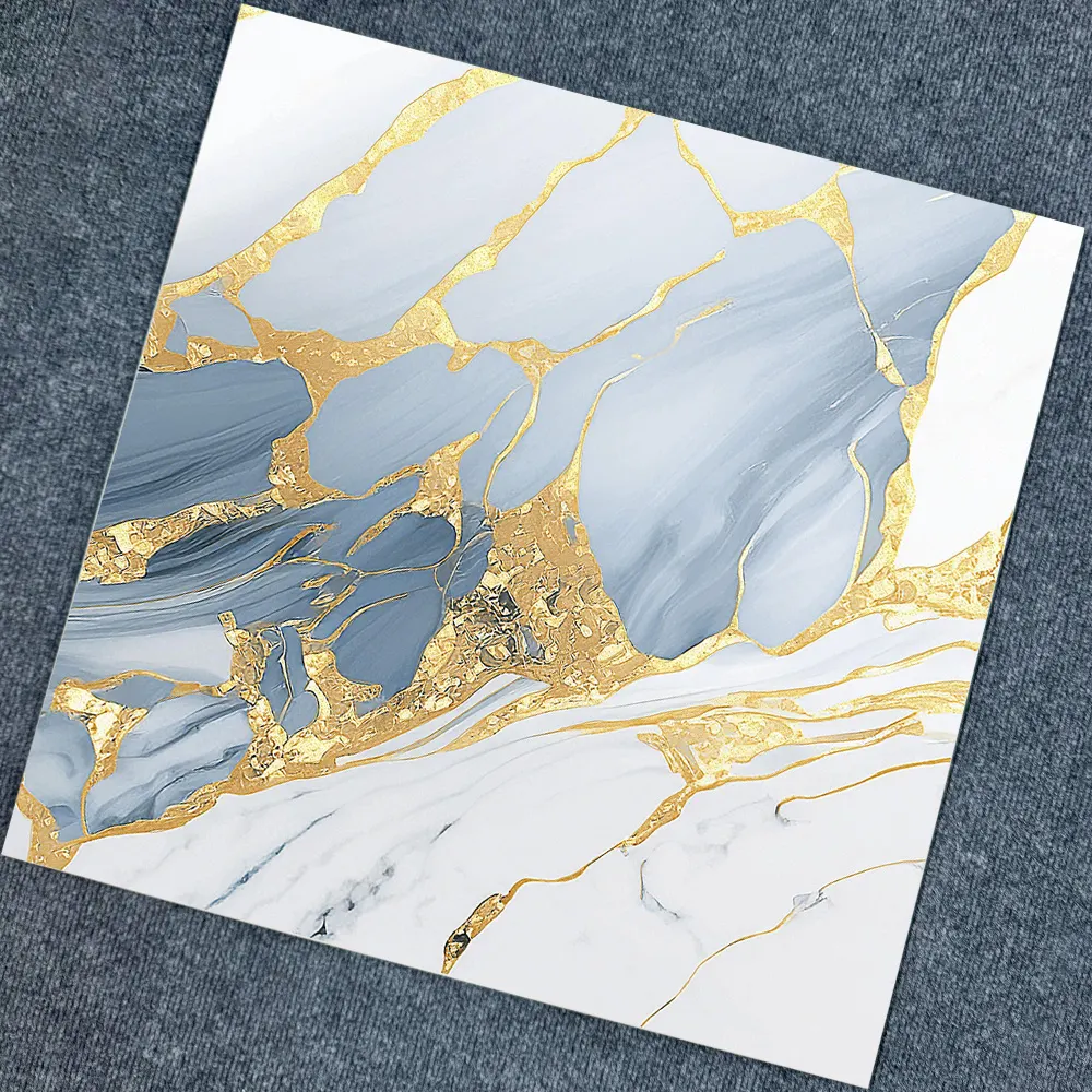 Non-Slip Stone-Look Glossy Porcelain Wall And Floor Tile 600x600mm