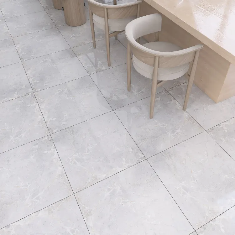 Marble-Look Glazed Polished Porcelain Tile 600x600mm