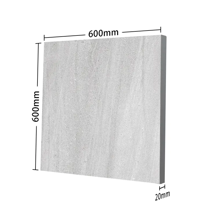 Non-Slip Stone-Look Porcelain Exterior Wall Tile 600x600mm product sample