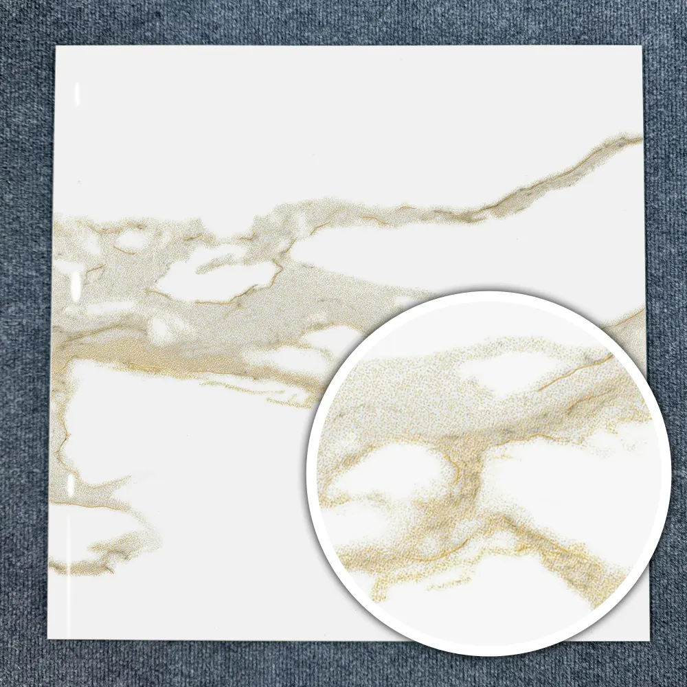 Non-Slip Marble-Look Glazed Porcelain Wall And Floor Tile 600x600mm
