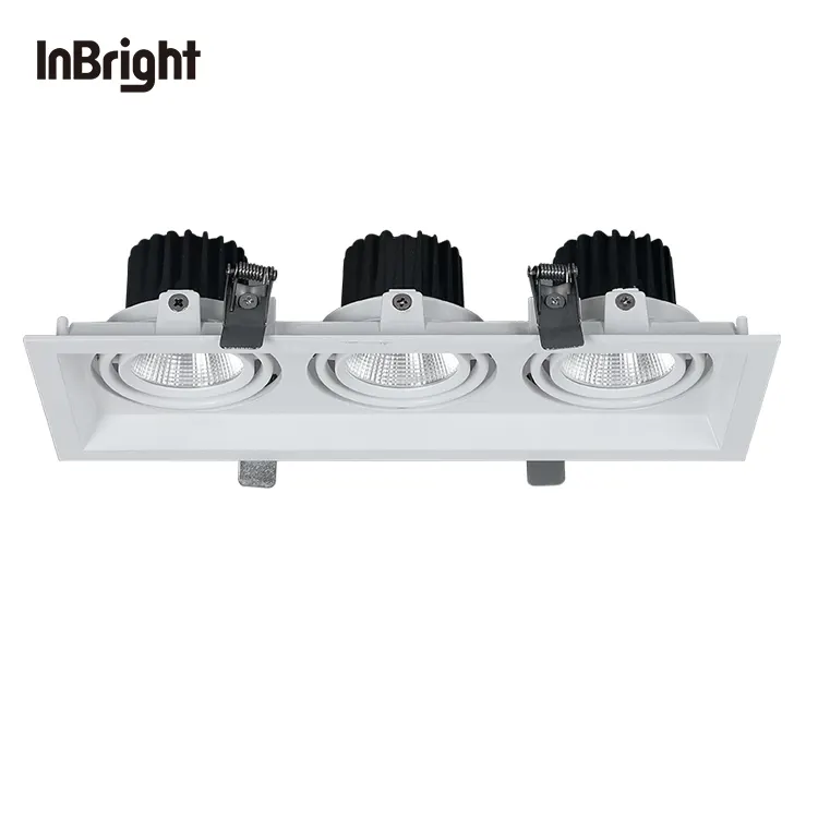 Adjustable Dimmable Recessed LED Grille Spotlight 7-30W