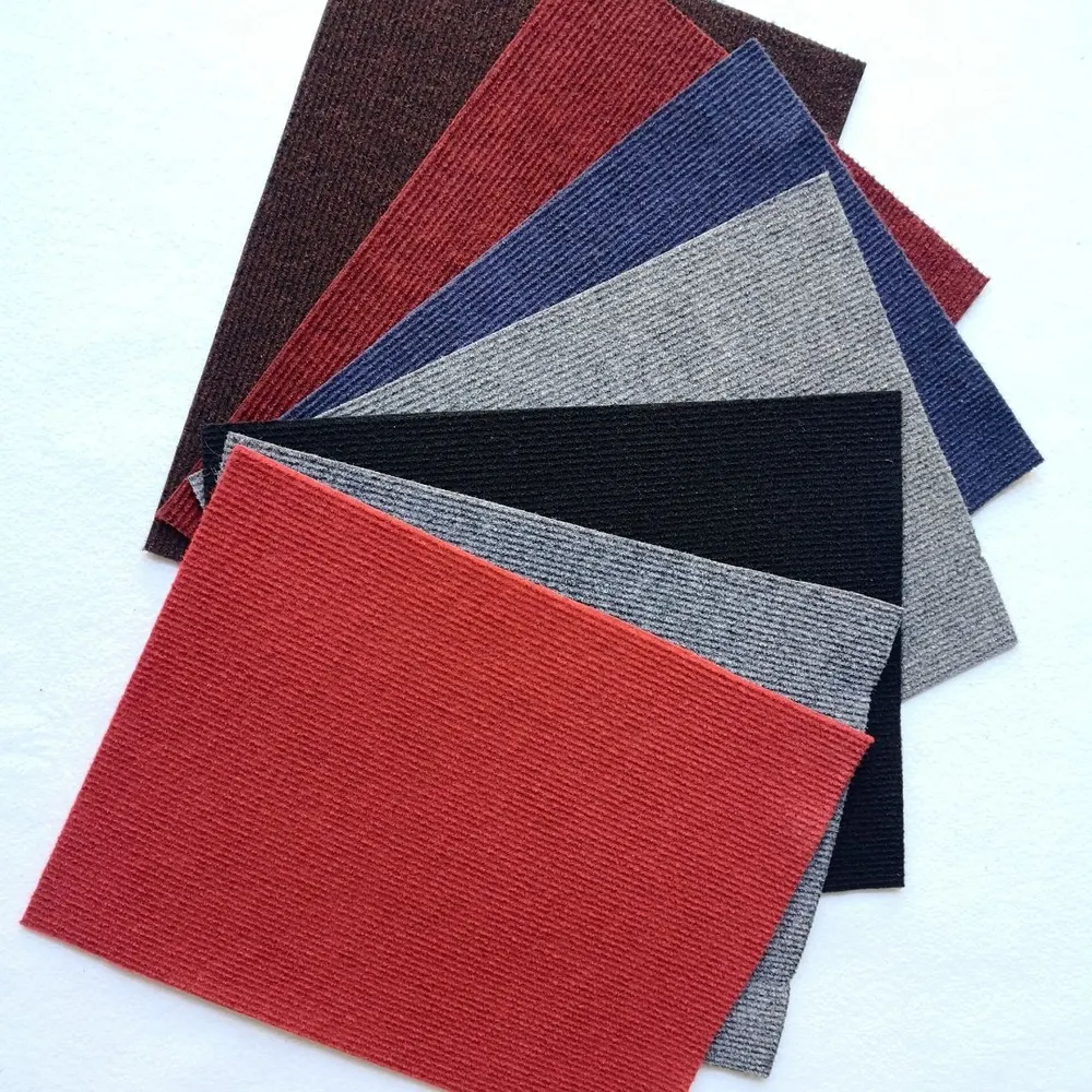 Ribbed Polyester Floor Carpet With Latex Backing