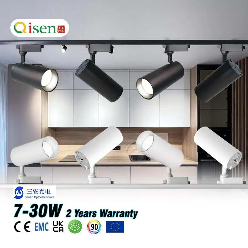 Adjustable Dimmable Aluminum Magnetic COB LED Track Spotlight 30/36W For 4-Wire Track