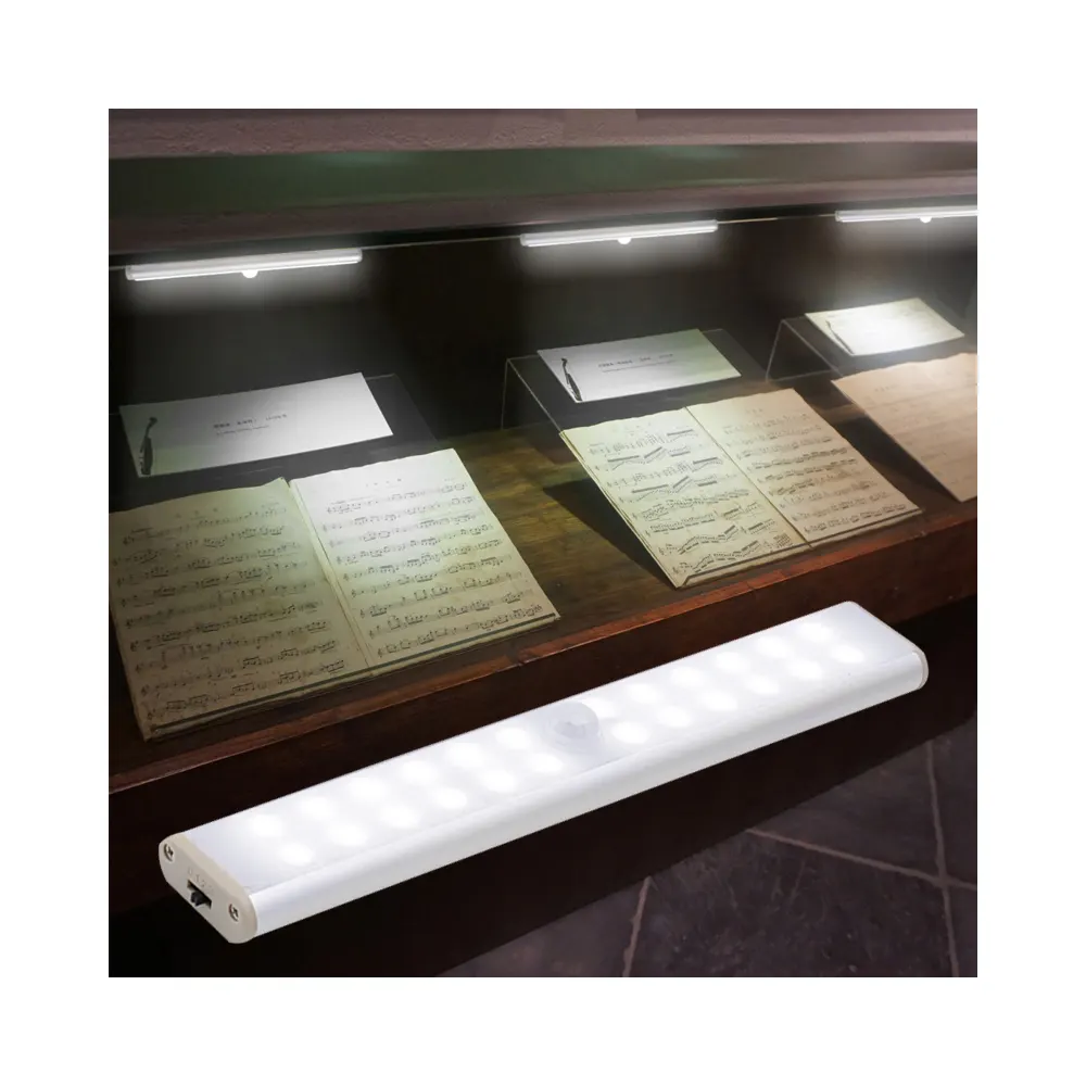 Motion-Sensor Rechargeable Aluminum LED Cabinet Light
