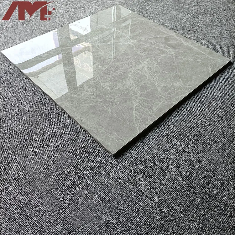 Marble-Look Gray Glazed Porcelain Floor Tile 600x600mm
