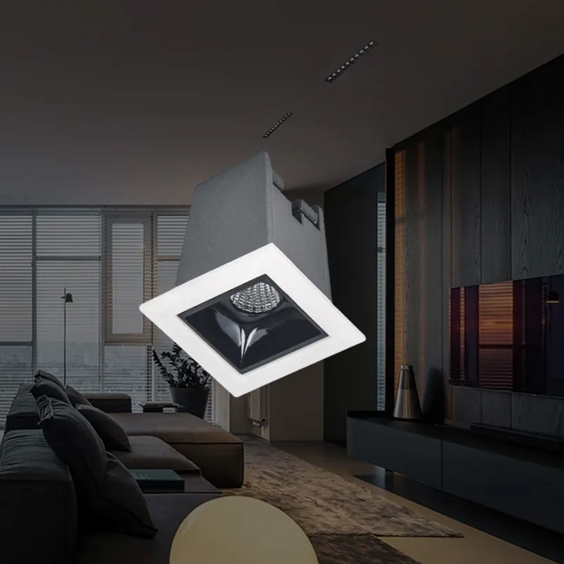 Recessed Square Aluminum LED Grille Spotlight
