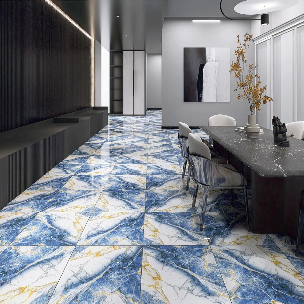 Stone-Look Gold Porcelain Floor Tile 600x600mm