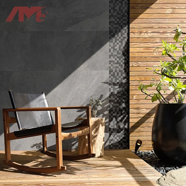Marble-Look Gray Polished Porcelain Floor Tile 600x1200mm
